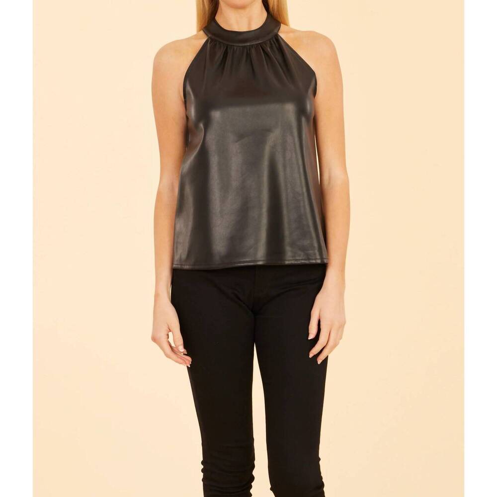 NEW DOLCE CABO hashi halter top in black